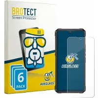 BROTECT Screenprotector 6 Stuks voor Cubot King Kong ES 3 Beschermglas transparant