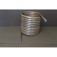 Brofuro RVS316L warmtewisselaar / spiraal voor zelfbouw zwembadverwarming gemaakt van 12 meter buis 22x1,2 mm