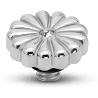 Melano Twisted Daisy Steentje Crystal | Zilver