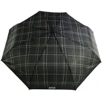BOSS paraplu Pocket Umbrella Checkered Black zwart