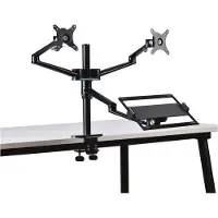 OEM Verstelbaar bureau met monitor- en laptopstandaard, geschikt voor schermen van 10 tot 32 inch