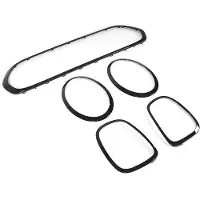 OEM Zwart glanzende lichtgeleider-afdekkingen voor Mini F55 F56 F57 - Vervangende grillomlijsting - Set van 5
