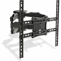 Meisterhome TV Muurbeugel 32 t/m 75 Inch – Draaibaar & Kantelbaar – Universele TV Beugel – VESA 400x400 – Uitschuifbaar – Max. 36,5 kg - Zwart