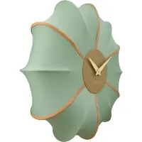 Nextime Wandklok 50cm-Silent-Green Pea-Fabric/Metal-'Ultimo'