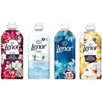 Lenor Wasverzachter Mixpakket - Jasmijn en Rose de Mai - Light - Zeebries - Amber en Orchidee - 220 wasbeurten (4x55) - 4620ml (4x1155ml)