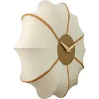 Nextime Wandklok 50cm-Stil-Room-Stof/Metaal-'Ultimo'