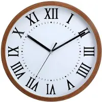 OEM Antieke wekker met een frame van houtlook, Romeinse cijfers en een gemakkelijk leesbaar uurwerk, ideaal voor rustige omgevingen zoals woonkamers, slaapkamers en studeerkamers.