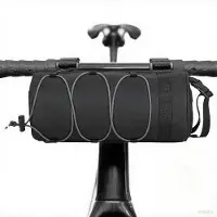 OEM Waterdichte fietstas, bagagedrager tas, fietshandvat, kap, tas, stuurzak, stuurzakken, afneembare schouderriem (grijs)