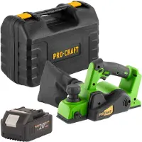 Procraft PE20BLbb accu-schaaf 20 V 82 mm borstelloos + 1x accu 4,0 Ah + koffer - zonder oplader