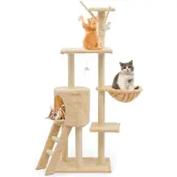 OEM Katten speeltoestel met kattenhuis en hangmat, stabiel en duurzaam, klimrek voor katten