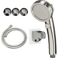 OEM Handdouche zonder boormachine, met schakelknop voor 3 straalstanden. Waterbesparende douchekop. Afneembare accessoires (inclusief douchekop, boog en waterkraan)