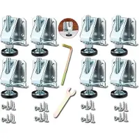 OEM Niveauregelaars voor meubels - Stabiliteitsversterkingssysteem - 8 stuks - Houtlook - Wit - Accessoires voor kantoormeubels