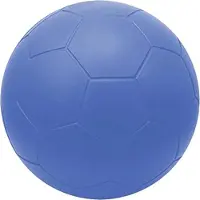 Softee schuimrubberen voetbal, blauw, 9,5 cm. Blauw, 9,5 cm