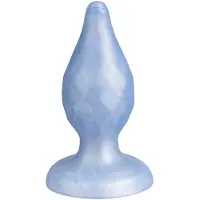Silexd - Diamond - Thermoreactieve Siliconen Buttplug - 9.2 cm x 3.6 cm - Lichtblauw