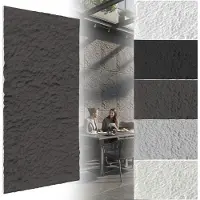 ACXIN Wandpanelen 3D - Wandpanelen Steenlook Muurpanelen Wandbekleding Decoratief PU Waterdicht Badkamer Woonkamer Keuken - 120x60cm - 3cm Dik - Zwart - 2 Stuks