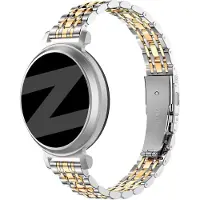 Bandz Stalen 'Classic' band geschikt voor Garmin Lily 2 / Pebble Round 2 - Zilver/Goud