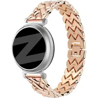 Bandz Metalen 'V-Type' bandje geschikt voor Garmin Lily 2 / Pebble Round 2 - Rose goud