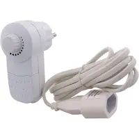 Exin Stekkerdimmer - Euro - Dimt 20-300 Watt - 2 meter snoer - 2 x 0.75 mm2 vinylkabel - Wit