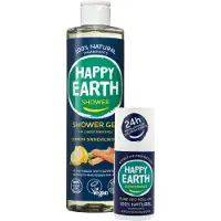 Happy Earth Lemon Sandalwood Showergel + Deodorant Combi Pack
