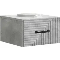 Syfax Wandbeugel Bedkast Betongrijs 34,5 x 33 x 20 cm Bewerkt hout