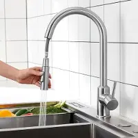 OEM RVS keukenkraan met een uitloop van 8 inch, wit, luxe uitvoering