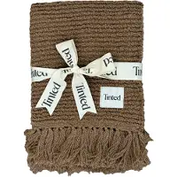 Tinted Janzen Wool Plaid Bouclé 130x170 Cm - Plaids & dekens Wol Brown - 100201_04ONESIZE
