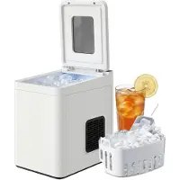 HOMCOM Ice Maker-Kunststof-31,5L x 23,2B x 33,7H cm-Wit