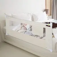 Markenlos Opklapbaar kinderbedhek voor peuters - 68 cm - 150 cm - 180 cm - 200 cm - Verticaal opklapbaar - 8 standen verstelbaar - Bescherming voor kinderbed - Babybedhekken - Slaapbescherming voor kinderen