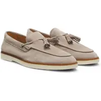 BOSS Loafers van suède met kwastje Maat 45