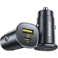 Baseus Autolader Go Trip Usb-C Usb-A 30W Voor Auto's Snel