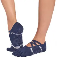 Toesox Full Toe Elle Pilates Grip Socks Blauw EU 39-42 1/2 Vrouw