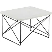 Vitra Occasional Ltr Bijzettafel Carrara Marmer / Zwart - Bijzettafels & buffetten Carrara-marmer Carrara White - 20119519