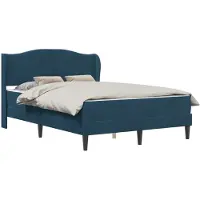vidaXL Bedframe met hoofdeinde Blauw 140 x 190 cm Fluweel