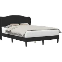vidaXL Bedframe met hoofdeinde Zwart 140 x 190 cm Kunstleer