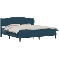 vidaXL Bedframe met hoofdeinde Blauw 180 x 200 cm Fluweel