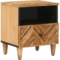 vidaXL Nachtkastje Bruin 50 x 33 x 60 cm Massief Mango Hout
