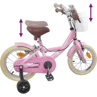 vidaXL Kinderfiets 12 Inch voor 2-4 jaar oud Licht Roze