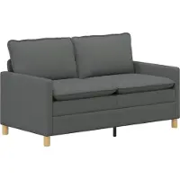 vidaXL Bank Donkergrijs 156 x 81 x 87,5 cm Stof