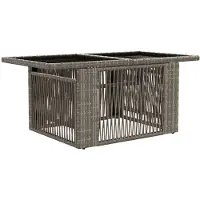 vidaXL Tuin - Verhoogbare tafel, grijs, 100 x 55 x 37 cm