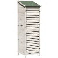 Syfax Tuinschuur Wit 59,5 x 56 x 176,5 cm Massief Vurenhout