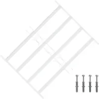vidaXL Beveiligingsrooster voor ramen met 4 kruisbalken 3 pcs 43-74 cm