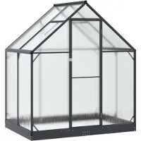 vidaXL Tuin Serre met de deur Antracietkleurig 183,5 x 123 x 207 cm