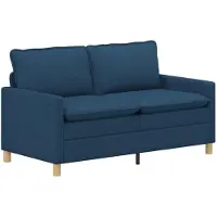 vidaXL Bank Blauw 156 x 81 x 87,5 cm Stof