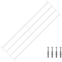 vidaXL Beveiligingsrooster voor ramen met 4 kruisbalken 93-174 cm
