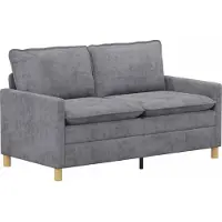 vidaXL Bank Lichtgrijs 156 x 81 x 87,5 cm Polyester