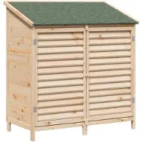 vidaXL Tuinhuis, natuurlijke stijl, 106 x 56 x 113,5 cm, massief hout van vuren