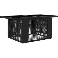 vidaXL Tuin - Verhoogbare tafel, zwart, 100 x 55 x 37 cm