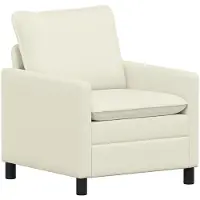 vidaXL Bank Crèmekleurig 76 x 81 x 87,5 cm Stof