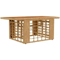 vidaXL Tuin - Verhoogbare tafel, naturel, 100 x 55 x 37 cm