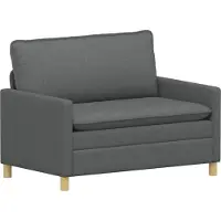 vidaXL Bank Donkergrijs 126 x 81 x 87,5 cm Stof